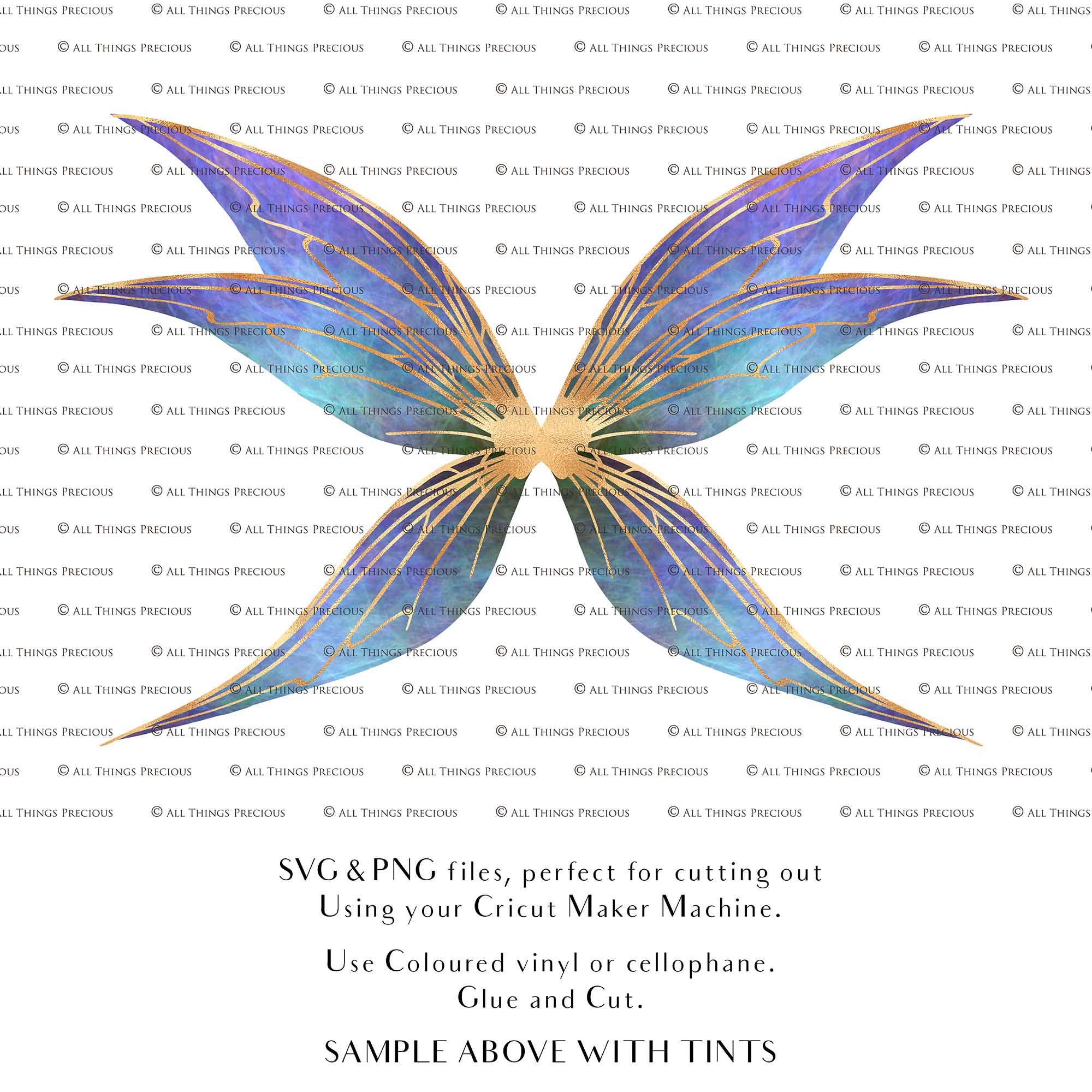 SVG & PNG Fairy Wing files for Cricut or Silhouette Cameo Cutting Machine. To create wearable fairy wings, in adult or children sizes. These are Individual Wing Pieces, for you to cut and assemble. This is a DIGITAL product.